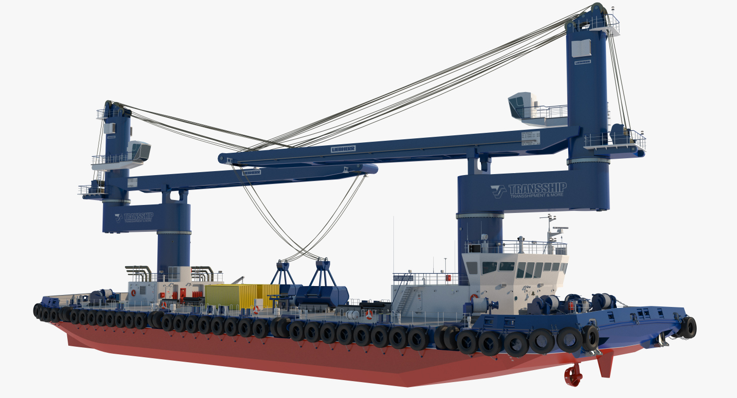 Presentation 3D model of the Crane Ship. Freelance 3D Designer “Monaco Felice”.